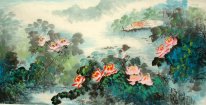 Lotus Chinees schilderij