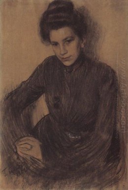 Portret van Z Proshinskaya 1901