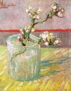 Blommande Almond Branch i en Glass