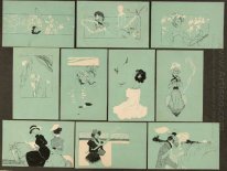 Figures On Turquoise Background 1901