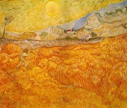 Wheat Field Behind Saint Paul Hospital With A Reaper 1889