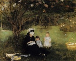 Beneath The Lilac At Maurecourt 1874