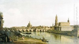 View Of Dresden From The Right Bank Of The Elbe With The Augustu