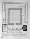 Plan en Hoogte achterzijde van de Tempel van De Sybille in Tivol