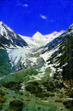 Gletsjer op de Weg van Kasjmir tot district Ladakh 1875