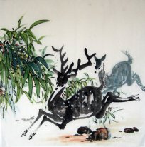 Deer - Chinesische Malerei