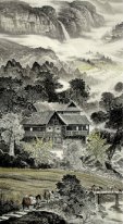 Landscape with buildings- Chinese Painting