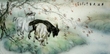 Schapen-rest - Chinees schilderij