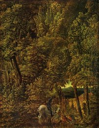 countryside of wood with saint george fighting the dragon 1510