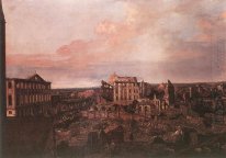 Dresden fördärvar av The Pirnaische Vorstadt 1763