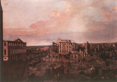 Dresden Die Ruinen der Pirnaische Vorstadt 1763