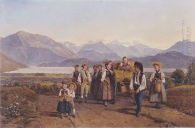 Hemkomst från skörden (On Lake Zug)