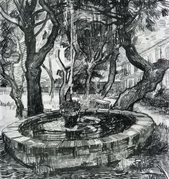 Fountain In The Garden Of Saint Paul Hospital 1889