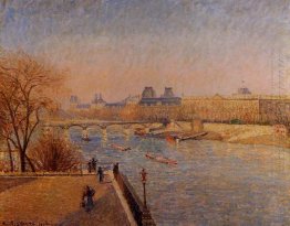 the louvre winter sunshine morning 1900