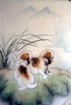 Dog - pittura cinese