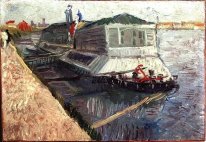 Radeau de baignade sur la Seine chez Asnieres 1887