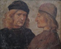 Auto-retrato de Luca Signorelli (a la izquierda)