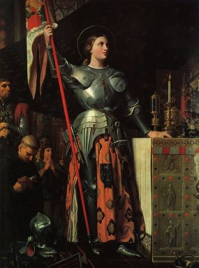 Joan Of Arc Auf Corronation von Charles VII in der Kathedrale vo