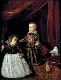 Don Baltasar Carlos With A Dwarf 1632