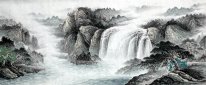 Mountain and waterfall - Chinese Painting