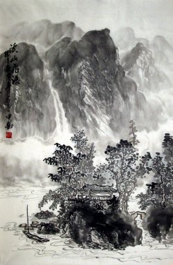 Montagnes et l\'eau - peinture chinoise