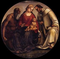 Jungfrau und Kind mit Heiligen Hieronymus und Bernhard von Clair