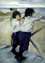 Niños Sasha y Yura Serov 1899