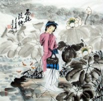 One of Four Ancient Beauties-XiSi-Chinese Painting