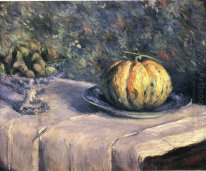 Melone und Obstschale mit Feigen 1882