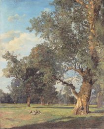 Trees in the Prater with seated figures