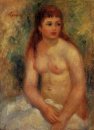 Seduti giovane donna nuda 1910