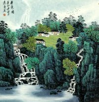 A Village in the Mountain - Chinese Painting