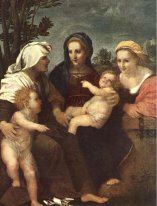 Madonna et enfant avec Sts Catherine, Elisabeth et Jean-Bap