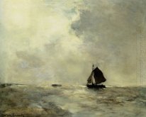 Sailing Boat in Choppy Seas