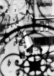 La Canebière Street Marseilles View Through The Balcony Grille 1