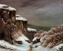 Cliffs By The Sea In The Snow 1870