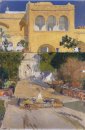 Eftermiddag Sun At Alcazar i Sevilla 1910