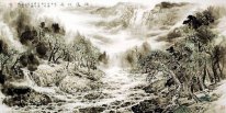 Mountains, waterfall - Chinese Painting