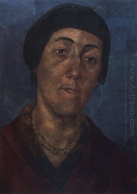 Portrait de MF Petrova Vodkina la femme de l\'artiste 1922