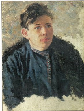 Portret van Jonge Leonid Chernyshev 1890