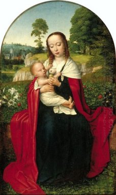 La Vierge et l\'enfant dans un paysage