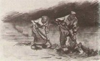 Peasant Man And Woman Digging 1885