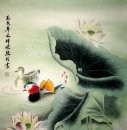 Lotus-Yuanyang - Lukisan Cina