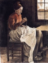 Woman Sewing 1881 1