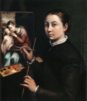 Self-portrait at the easel