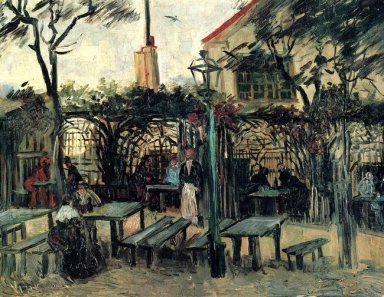 Terrasse d\'un café sur La Guinguette de Montmartre 1886