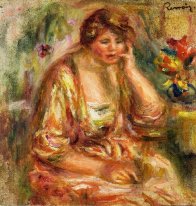 Andrée dans une robe rose 1917