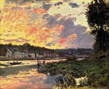 La Seine à Bougival le soir