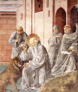 St Jerome Puxando Um espinho de uma S Paw Lion