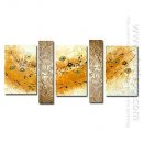 Hand-painted Floral Oil Painting - Set of 5